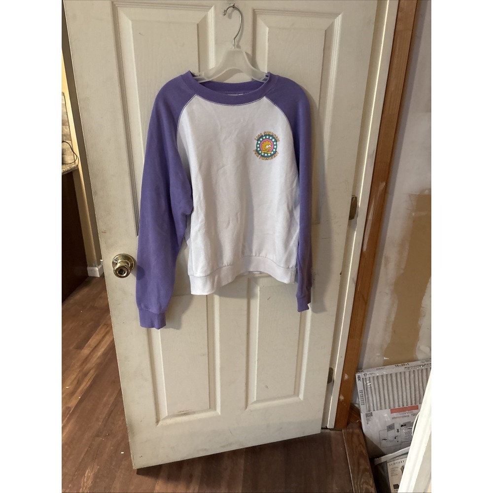 Vans The Simpsons Lisa Simpson For President Sweatshirt Purple White Large